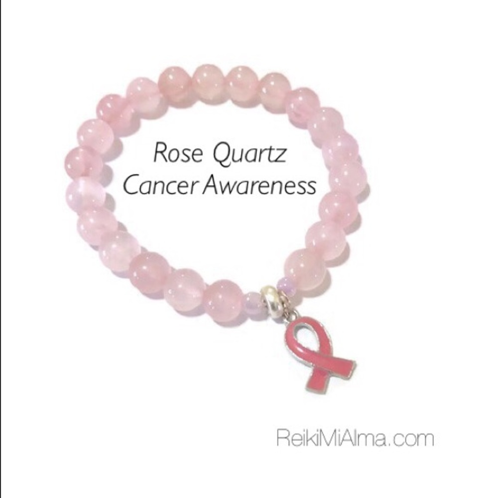 Rose Quartz Cancer Awareness Bracelet  ReikiMiAlma